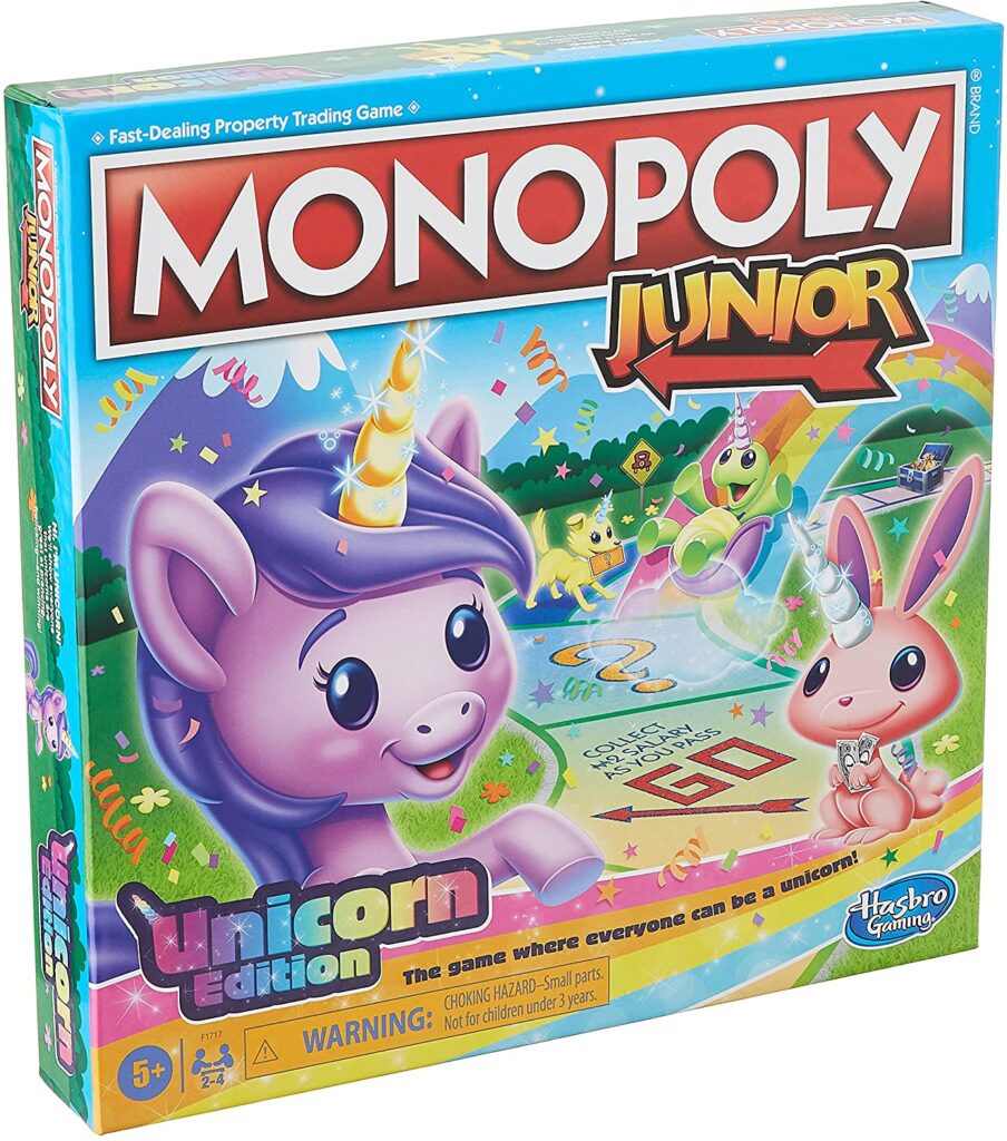 Unicorn edition of Monopoly Junior