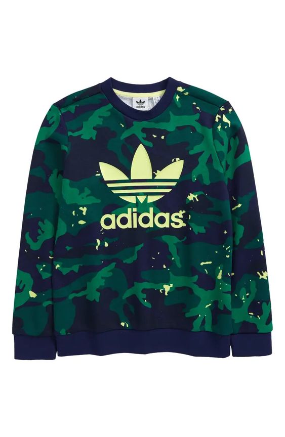 Adidas Kids' Night Sky Camo Crewneck Sweatshirt