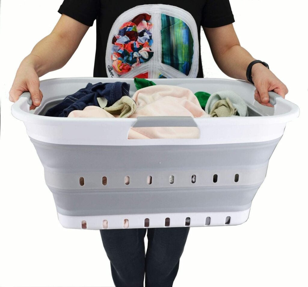 SAMMART Collapsible Plastic Laundry Basket