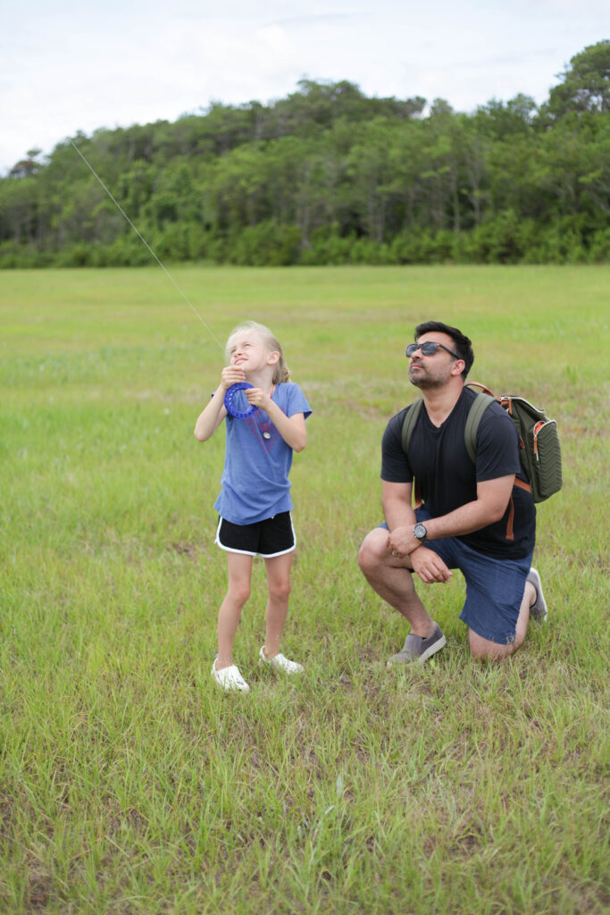 flying kites at the Wright Brothers National Memorial