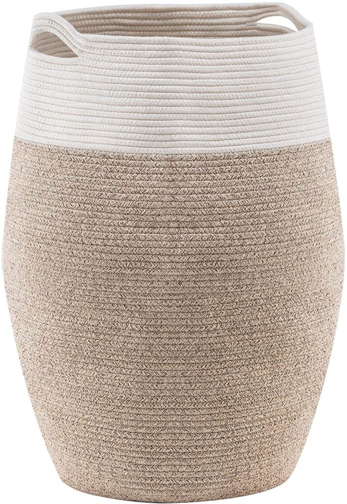 YOUDENOVA Laundry Hamper Large Woven Cotton Rope Laundry Basket