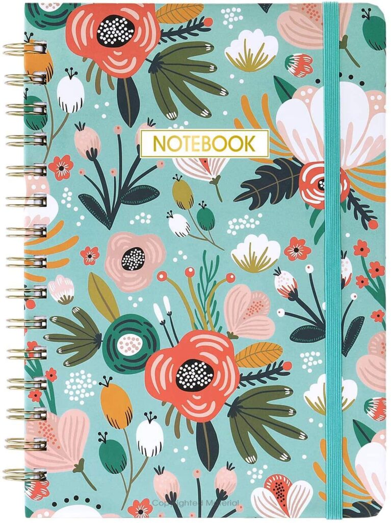 Floral notebook to use for brain dump