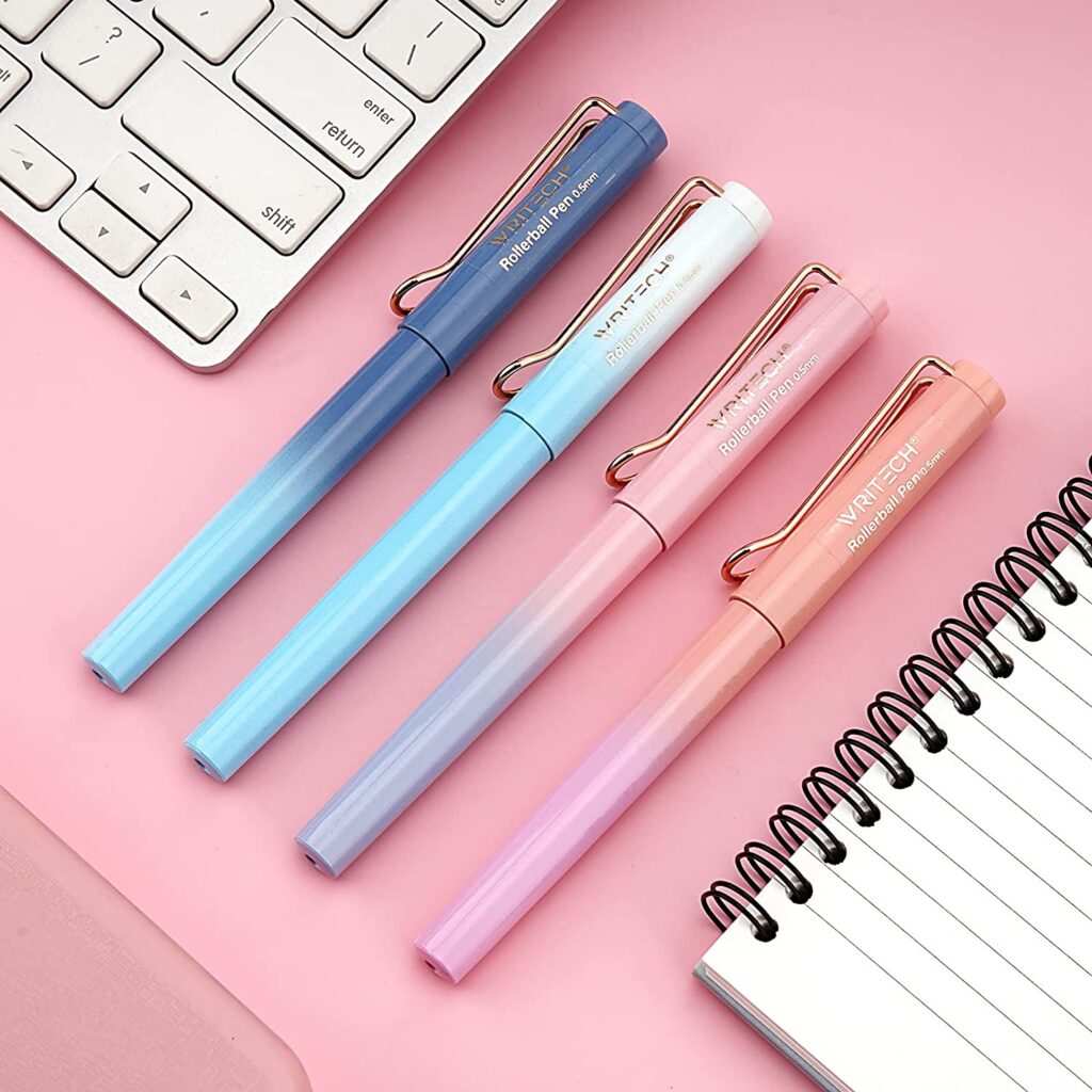 Wretch Rollerball pens for writing down thoughts during a brain dump