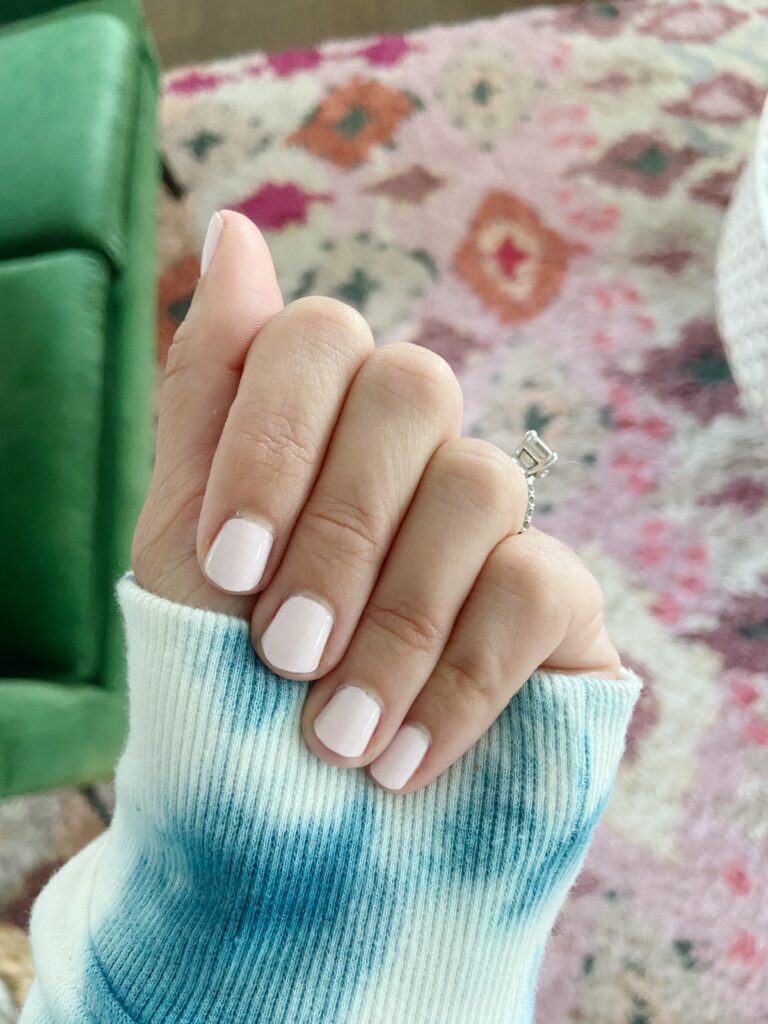 simple pink manicure