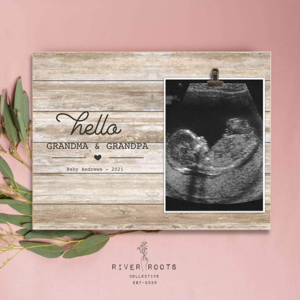 Baby Reveal Pregnancy Announcement Gift Expecting Gift Personalized Ultrasound Frame Sonogram Frame New Baby Gift