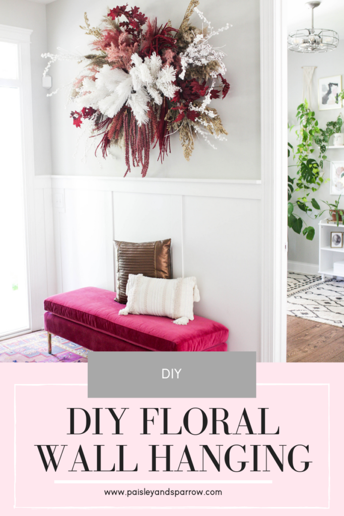 How to DIY a floral wall hanging