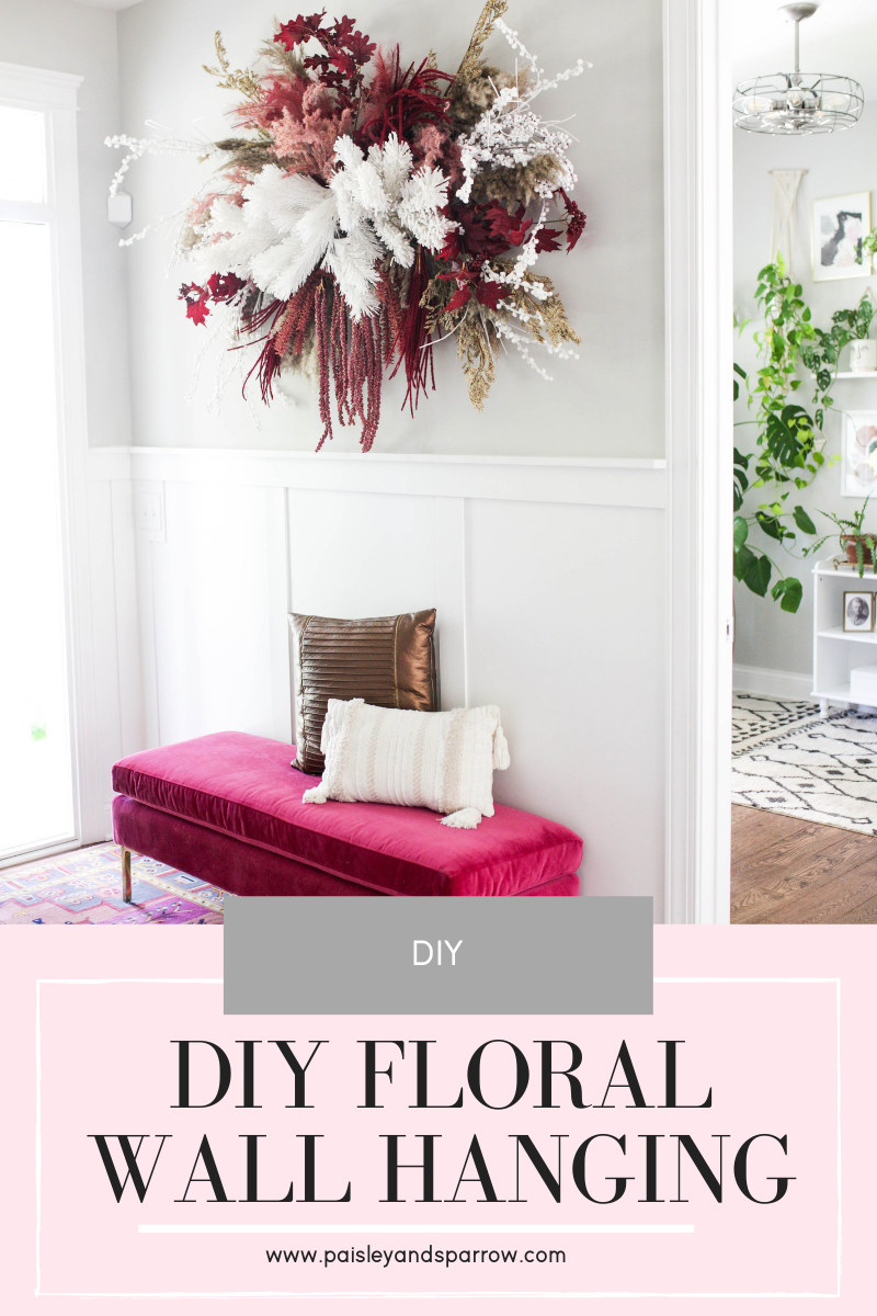DIY Floral Wall Hanging for Fall Paisley & Sparrow