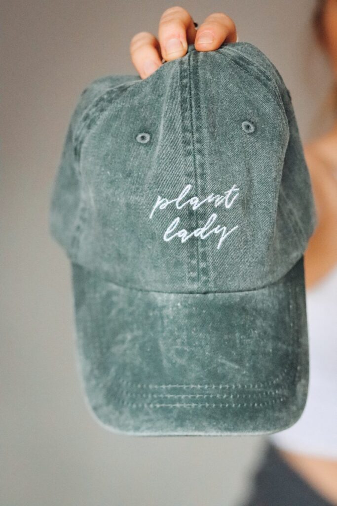 Green baseball cap that says Plant Lady