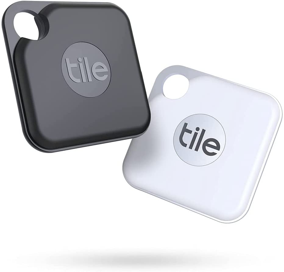 2 Tile Trackers in black and white