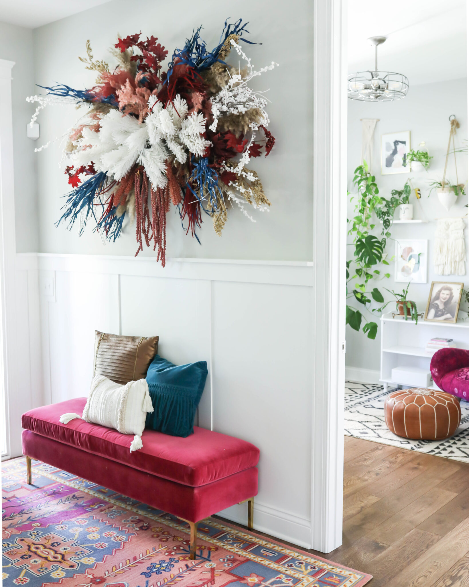 DIY Floral Wall Hanging for Fall - Paisley & Sparrow