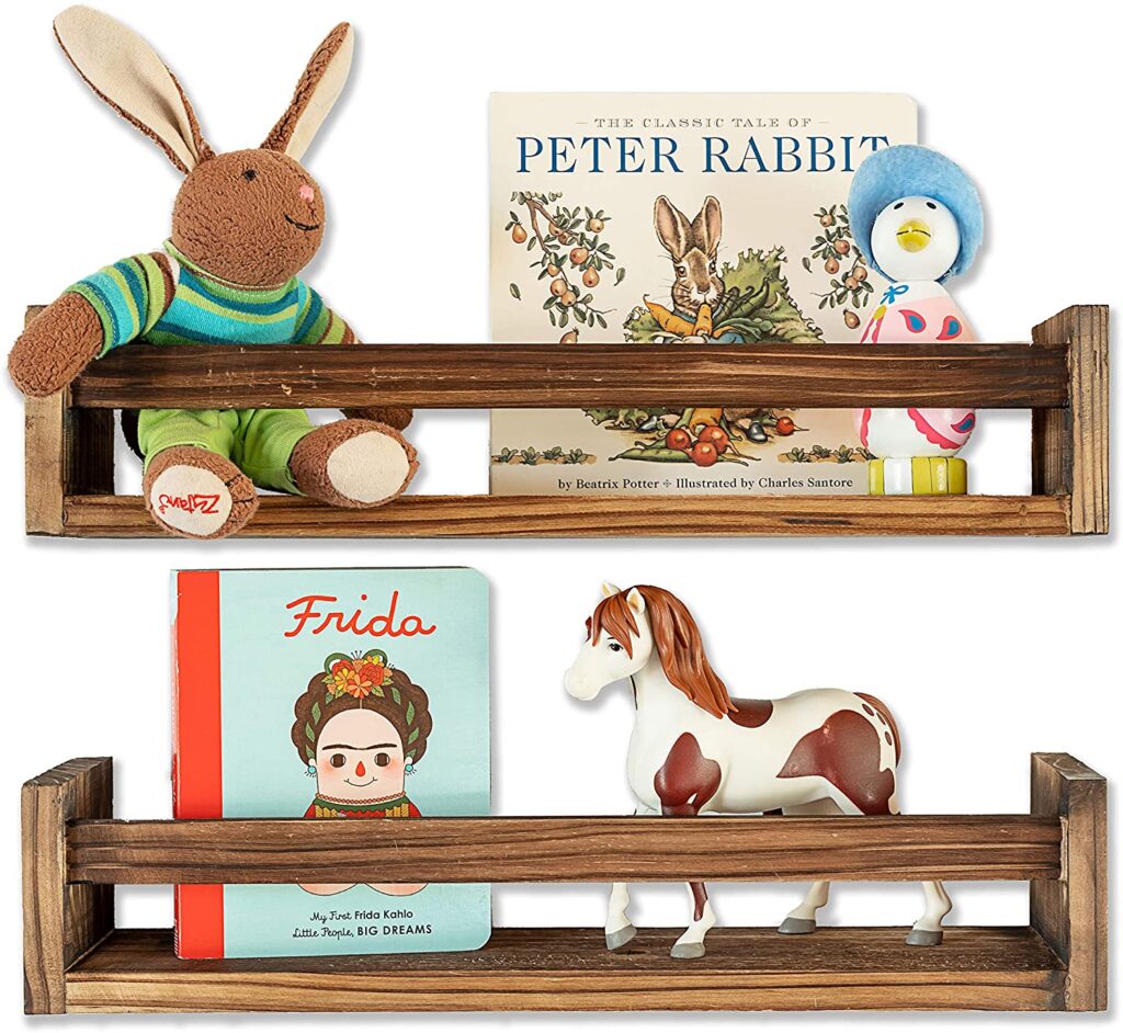 Wood Floating Nursery Shelves