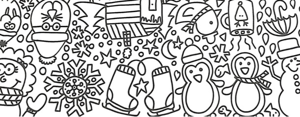 Giant coloring page banner