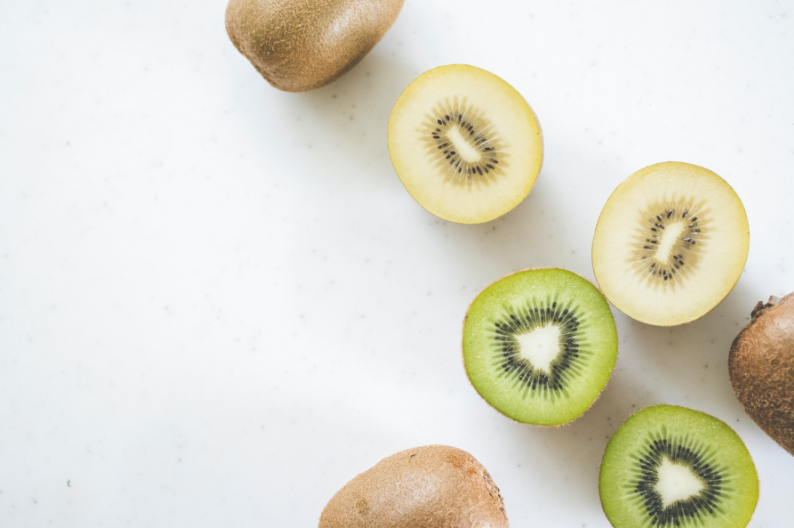 kiwis on a table