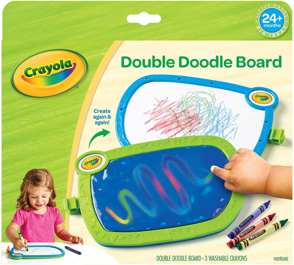 Doodle board for crayons and finger drawing
