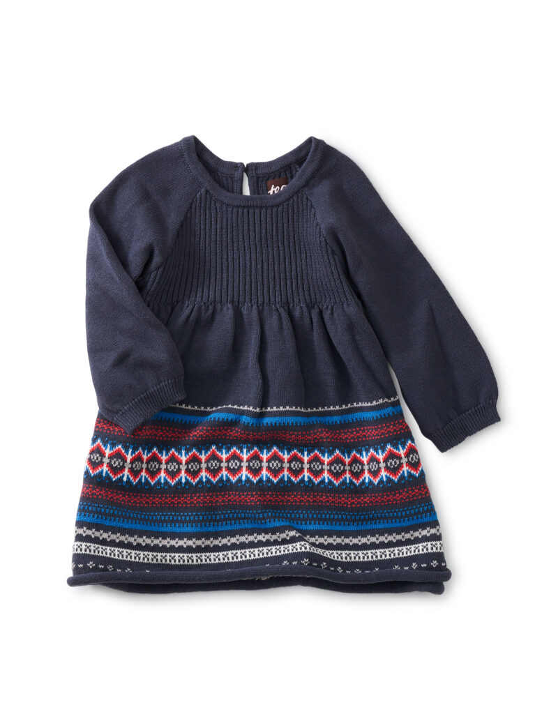 Girls Fair Isle sweater dress from Tea Collection