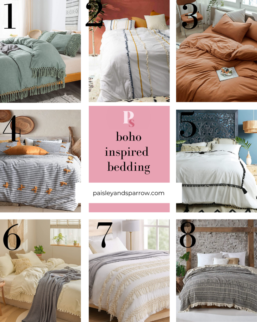 8 boho inspired bedding ideas