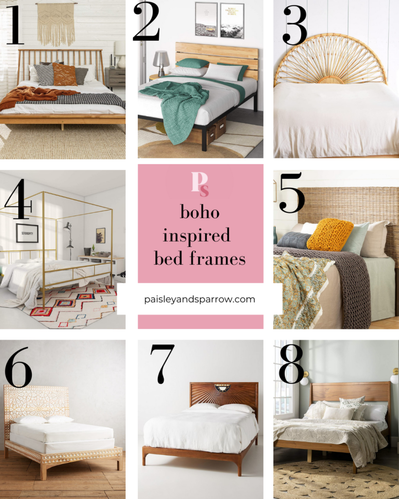 8 boho inspired bed frames