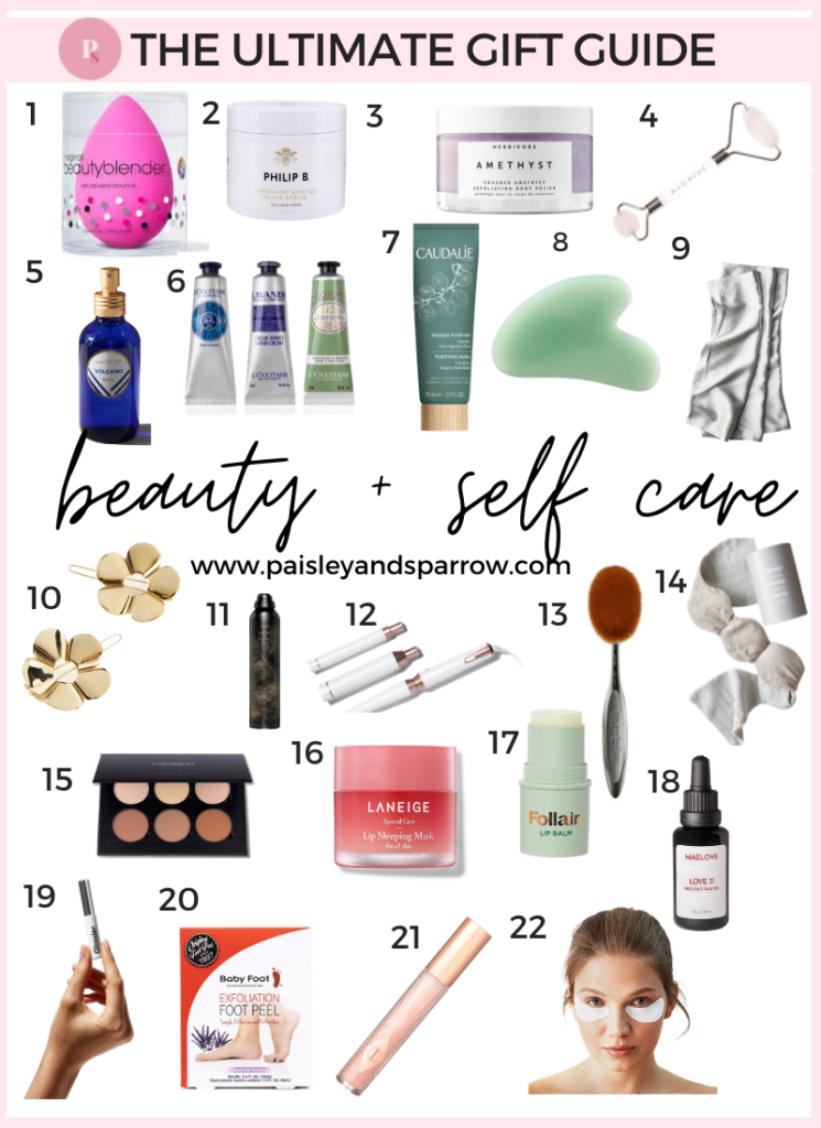 The ultimate gift guide - beauty and self care - 22 ideas