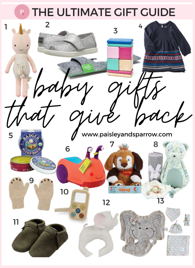 The ultimate gift guide - baby gifts that give back - 13 baby brands