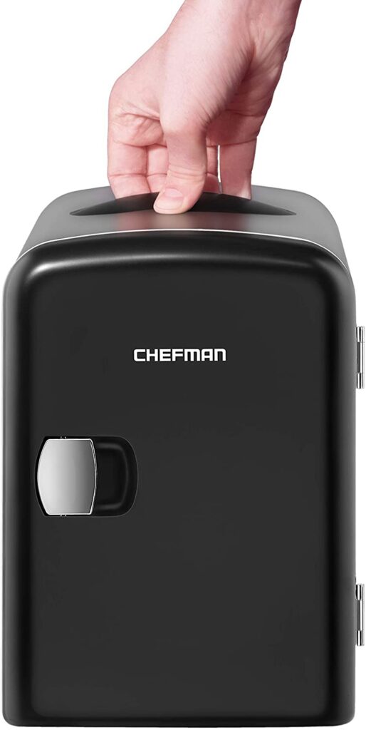 Chefman Mini Portable Black Personal Fridge