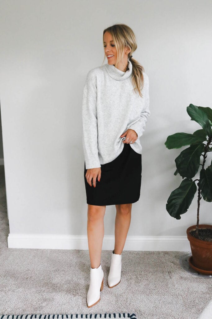 Black and outlet white boots outfit