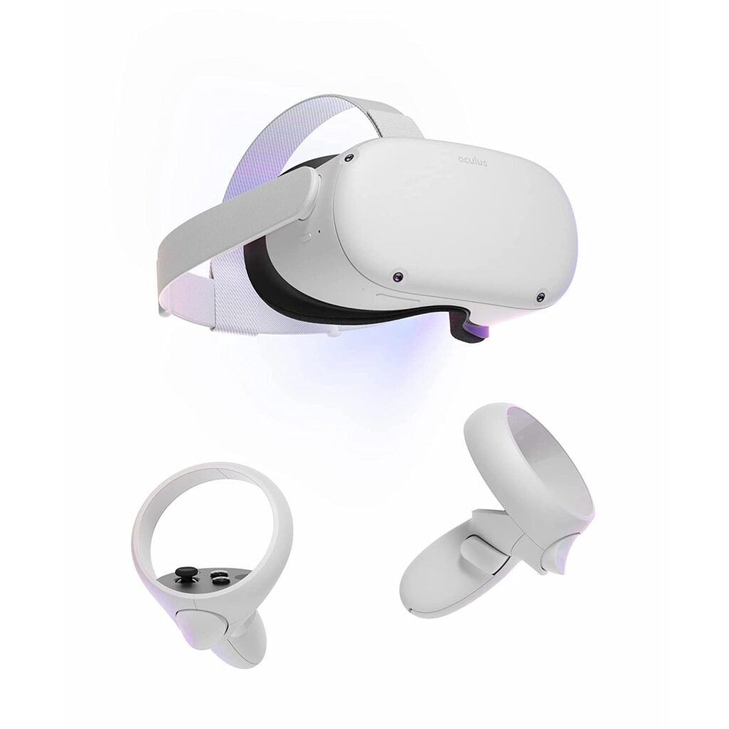 White VR headset and accessories