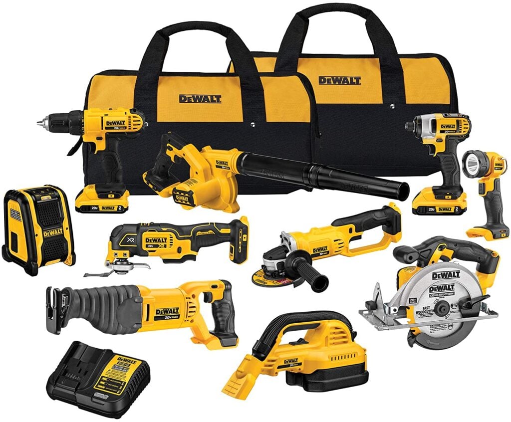 DeWalt set of 10 tools