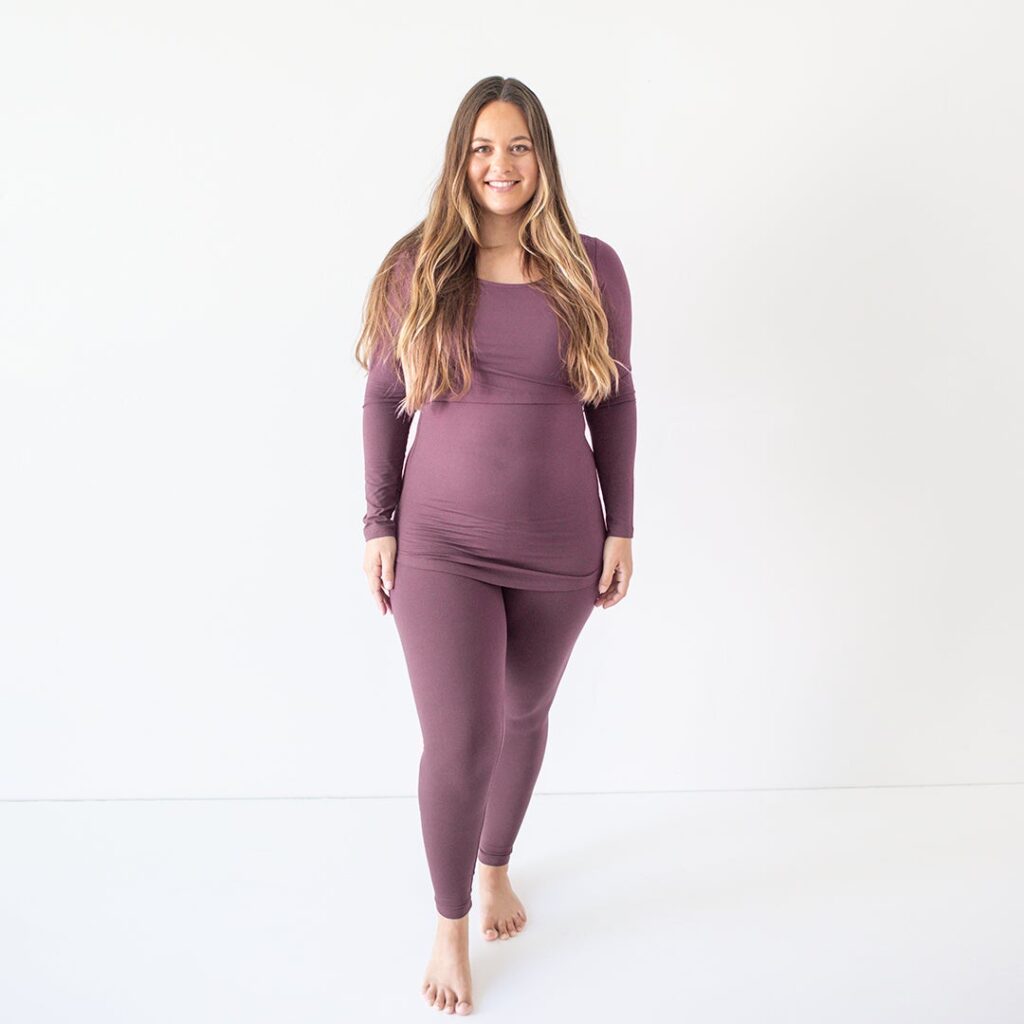 Baikea Pajama Set for Women Nursing Maternity Long Sleeve Sleepwear with pockets 