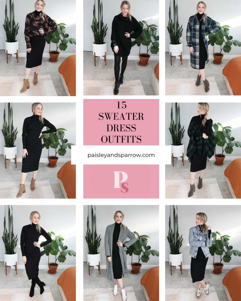 How to Wear a Sweater Dress (15 Outfit Ideas!) - Paisley & Sparrow