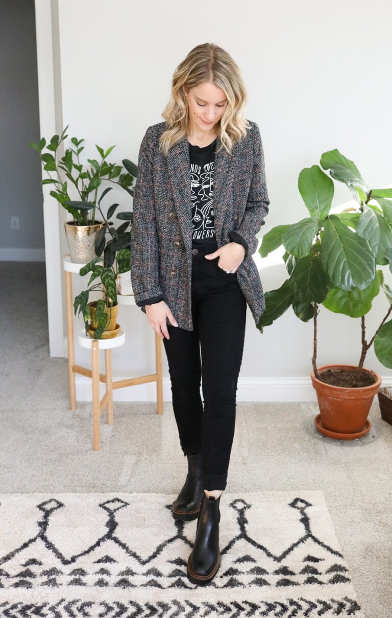 blazer with chelsea boots
