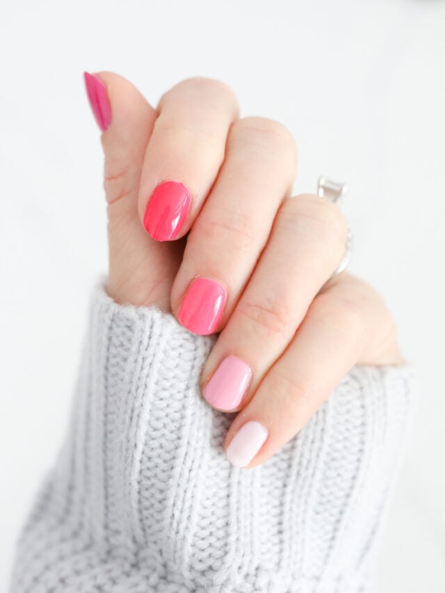 pink ombre nails