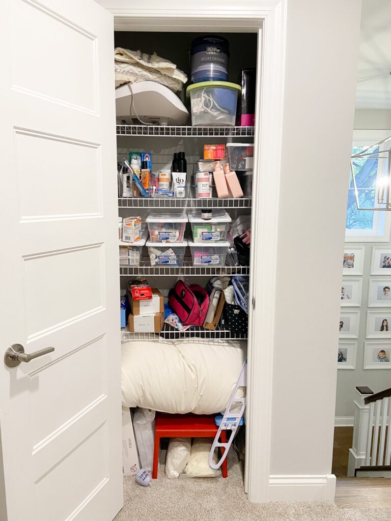 linen closet before