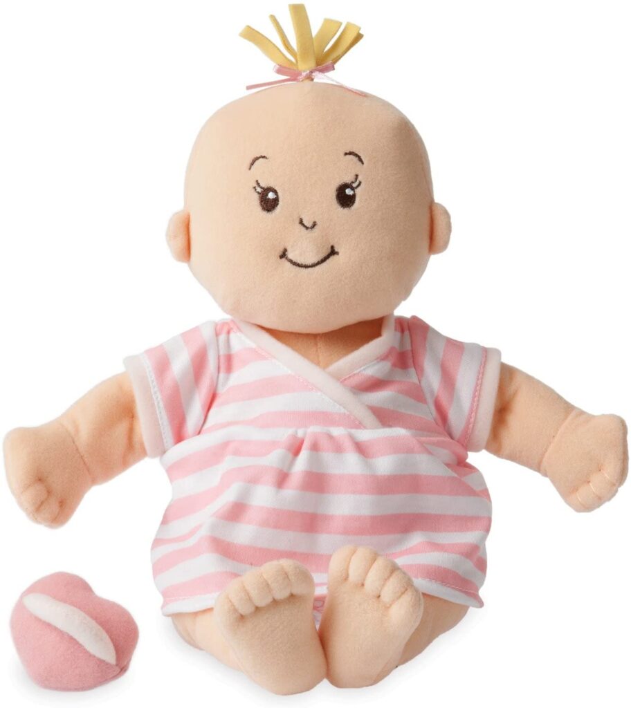 Baby Stella doll with pink striped dress