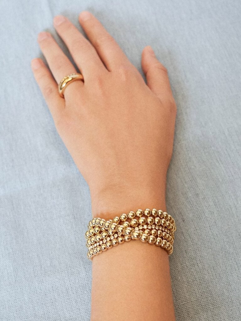 Stacked Pisa 14k Gold Bracelets from Baublebar