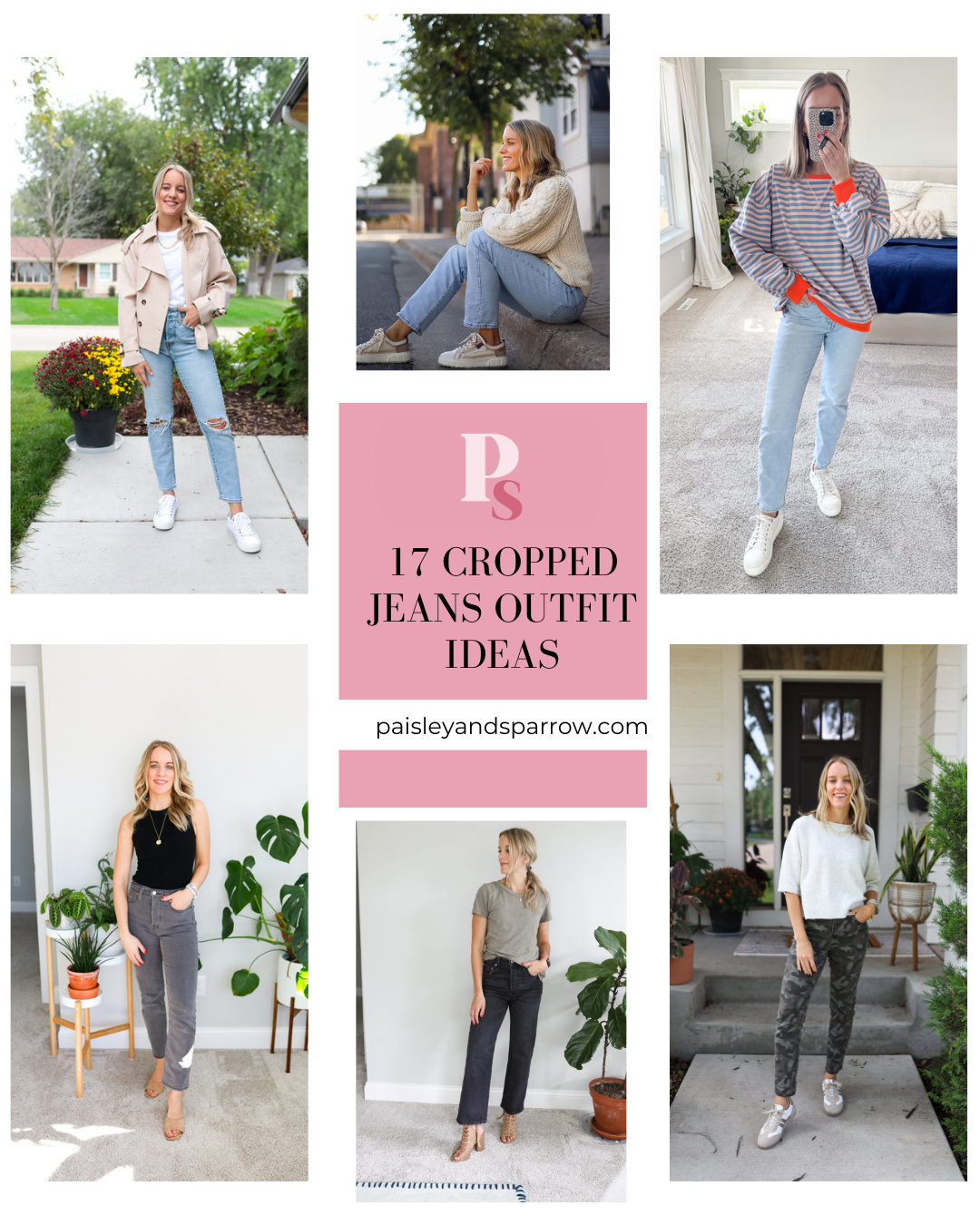 cropped jeans outfit ideas
