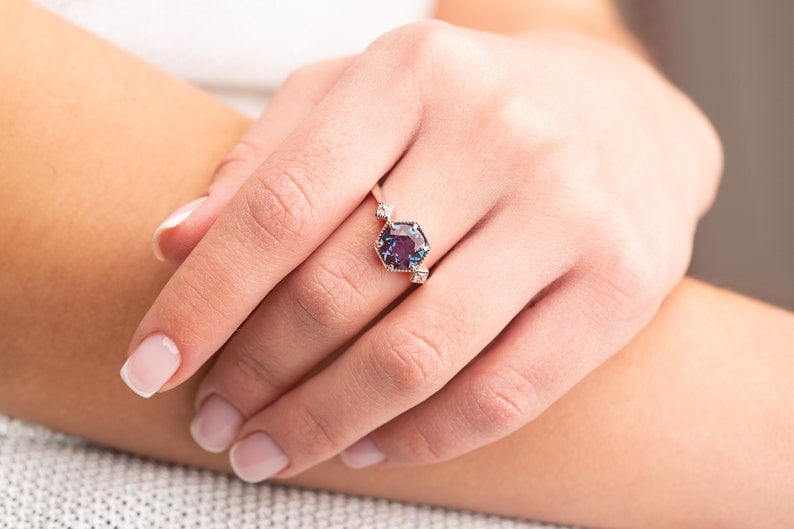 Alexandrite Vintage Ring from Etsy shop Santa Esmeralda