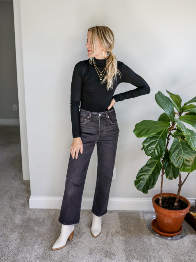cropped jeans and bodysuit