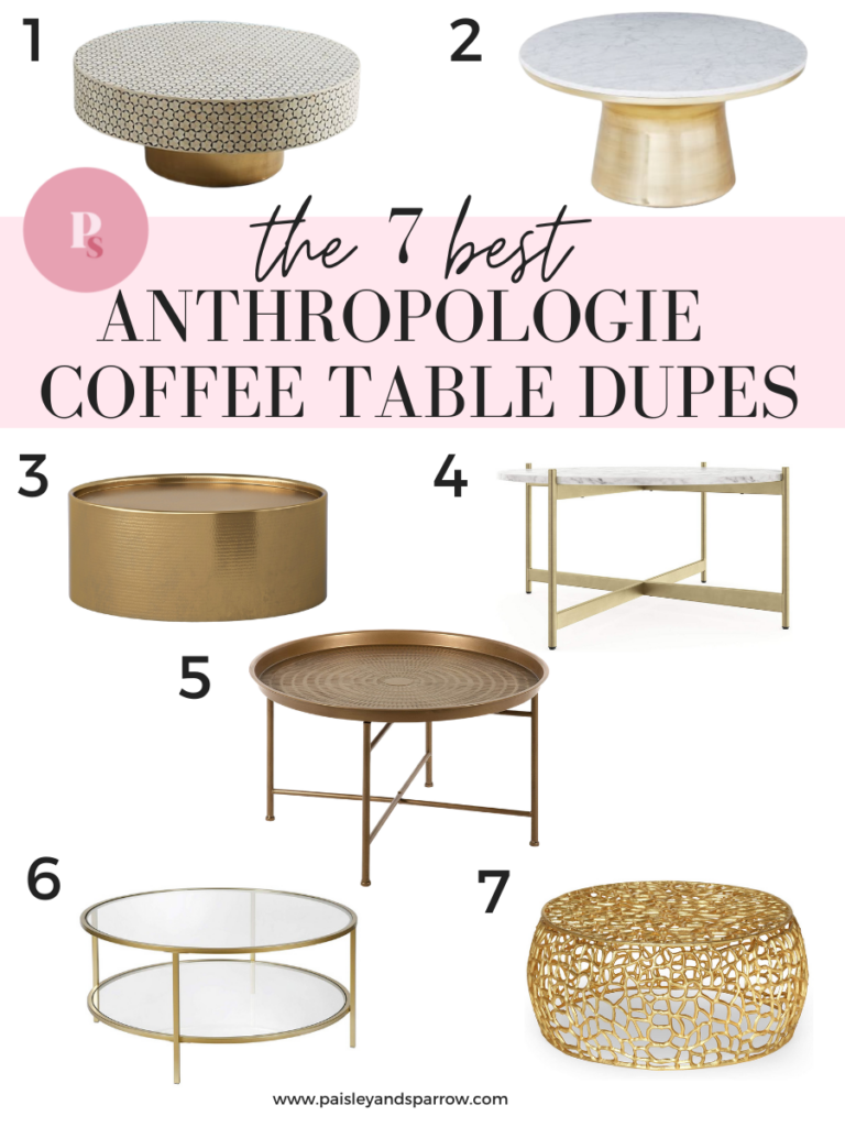 anthropologie coffee table dupes