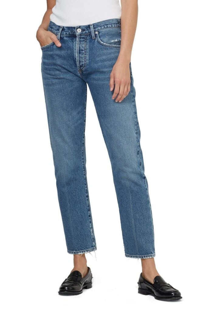 emeson ankle slim fit boyfriend jeans