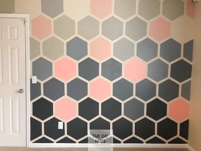 diy hexagon wall