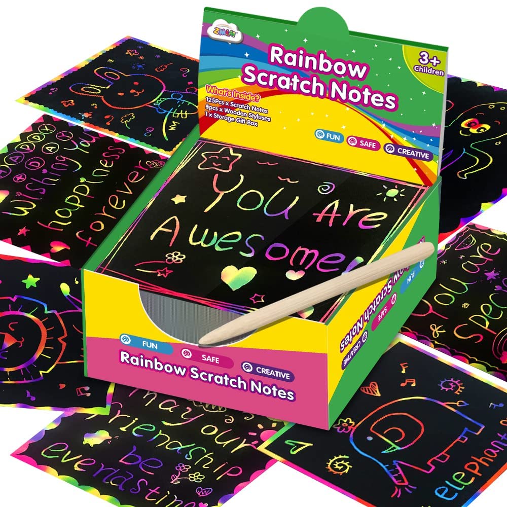 rainbow scratch art