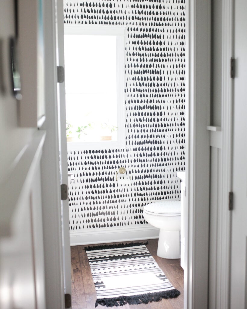 stenciled bathroom