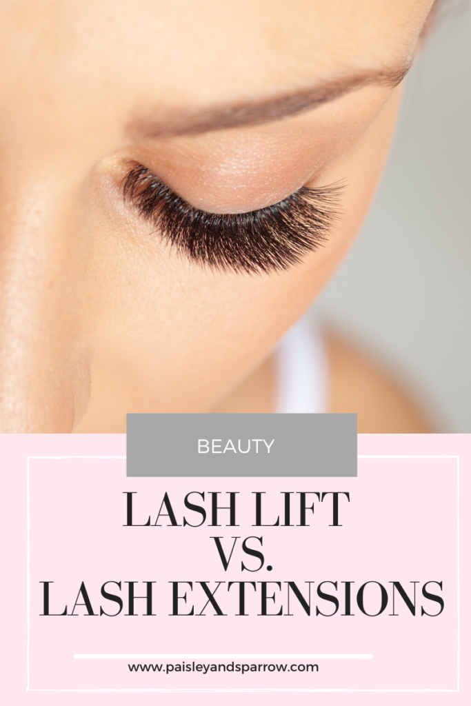 Lash lift vs. lash extensions