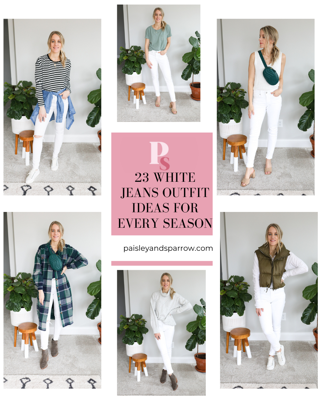 23 White Jeans Outfit Ideas for Every Season!