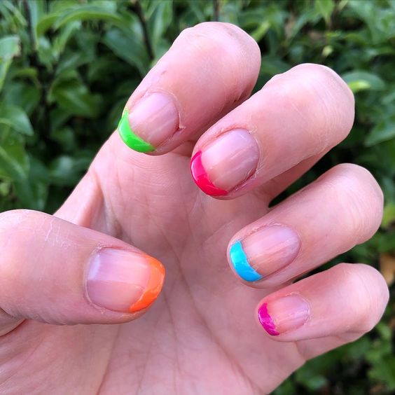 rainbow french tips