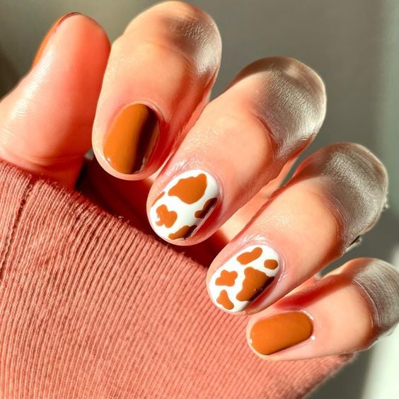 cow print nails