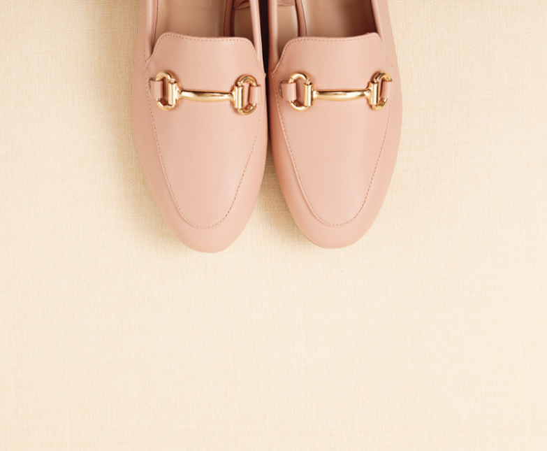 pink loafers