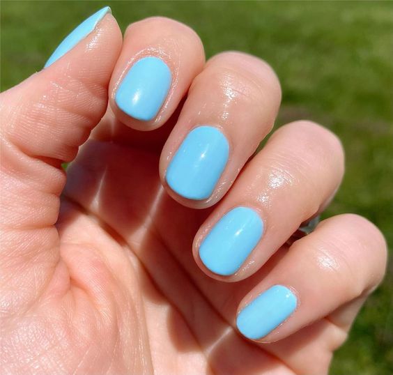 OPI - It's a Boy! - baby blue nails - light blue manicure | Blue gel nails,  Powder blue nails, Opi gel nails