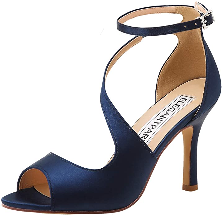 What color shoes on sale with navy gown