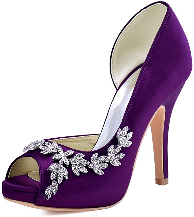 ElegantPark Rhinestone Heels